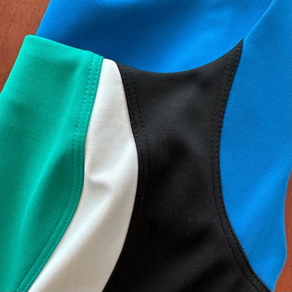 MARIA GRAZIA SEVERI Midi Dress color-blocked FITTED Women size 44 Italy - Picture 7 of 15